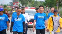 Didampingi Dandim, Bupati Rohil Lepas Ratusan Peserta Fun Run 5K Meriahkan HUT Ke-78 TNI Oleh Kodim 0321 Rohil