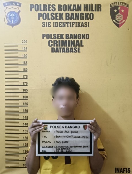 Unit Reskrim Polsek Bangko Amankan Pelaku Curat, Begini Kronolisnya...