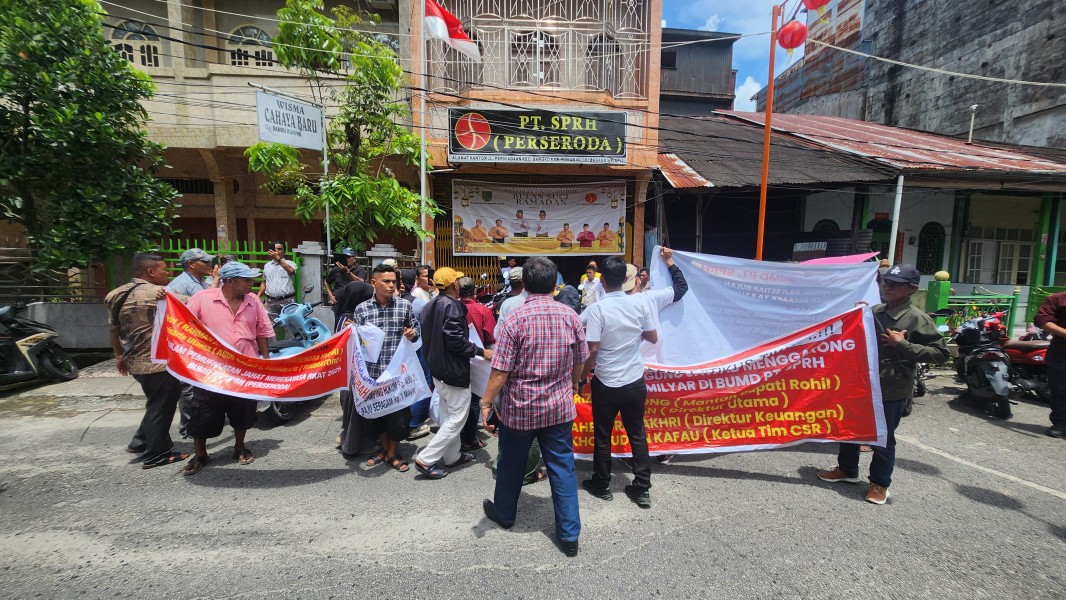 Hormati Proses Hukum, PT SPRH-BUMD Rohil Sambut Baik Massa Unjuk Rasa