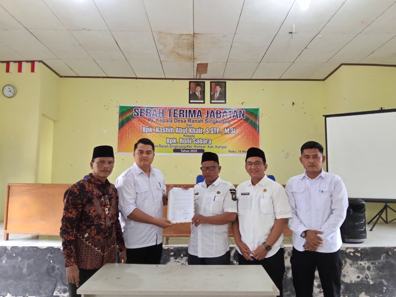 Pemerintahan Desa Ranah Singkuang Gelar Serah Terima Jabatan