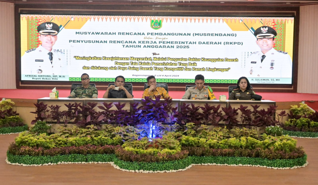 Ketua DPRD Rohil Maston Menghadiri Musrenbang Kabupaten Dalam Rangka Penyusunan RKPD Tahun 2025